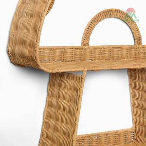 High Quality Rattan Kids Shelf Mushroom Shaped Natural <b>Wicker</b> Eco-Friendly <b>Wall</b> <b>Decor</b> for Bedroom Nursery Storage Display - Product Image 4