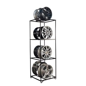 Expositor de Ruedas de Coche de Metal Industrial Resistente Personalizado, Estante de Suelo de Acero Ecológico para Almacenamiento en Hogares, Tiendas y Supermercados - Product Image 3