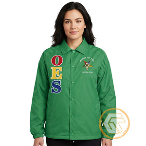 Customized Order Eastern <b>Star</b> Polyester Embroidered Line <b>Jacket</b> High Quality Greek Apparel Women OES Coaching <b>Jackets</b> Waterproof - Product Image 3