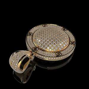 Elevate Your Elegance With Our Exquisite <b>Medallion</b> Pendant Hip Hop Pendant Iced Out 925 Silver <b>Gold</b> Plated Pendant For Gifts - Product Image 5