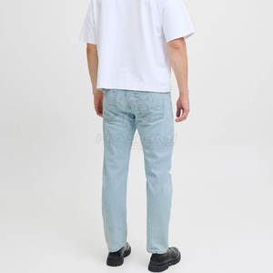 Jeans Premium Elásticos de Corte Relajado, Diseño Clásico con Acabado Desgastado, Pantalones Casuales Cómodos - Product Image 4