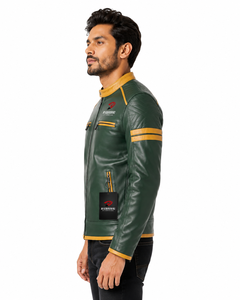 Premium Mens <b>Top</b> Grain Cowhide <b>Leather</b> Moto Jacket Modern Streetwear Style for Casual and Outdoor Wear Private Label Wholesale - Product Image 4