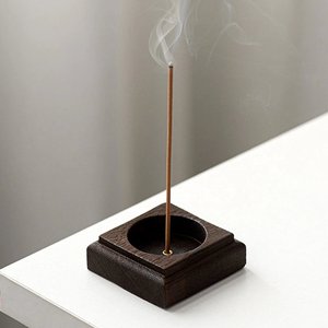 Porte-encens artisanal en bois, plateau décoratif pour bâtonnets d'encens, pour la prière, la méditation et le bien-être, utilisable toute l'année - Product Image 5