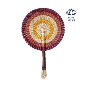 VENTAS EXITOSAS Abanico de Mano de Alta Calidad Hecho a Mano con Fibra de Palma Marina |   Abanico Decorativo Artesanal Natural para Recuerdo de Boda - Product Image 1