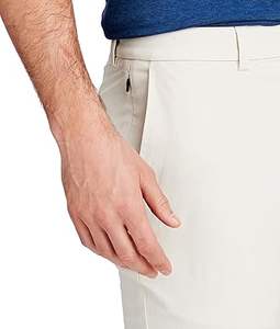 Pantalones Casuales de Lona Ecológica para Hombre, Color Blanco Liso, con Cierre de Cremallera, Bolsillos, Corte Ajustado, Transpirables, para Golf y Actividades al Aire Libre - Product Image 5