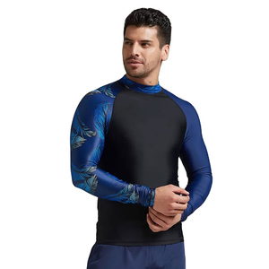 Maillot de compression Rash Guard pour hommes, logo personnalisé OEM, en Spandex, séchage rapide, respirant, UPF50+, pour MMA, BJJ, tenue de sport, manches longues, vente en gros - Product Image 1