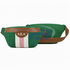 Sac banane AKA Sorority Alpha |   Kapa |   Sac banane unisexe imperméable à fermeture éclair avec motif lettres Alpha - Product Image 1