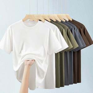 T-shirt pour homme en coton premium, col rond, manches courtes, coupe classique, décontracté, streetwear, essentiel de la mode - Product Image 3
