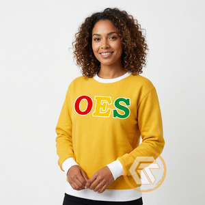 Sweat-shirt en molleton à col rond pour femme GREEK TREASURES, manches longues, broderie unie sur le devant, écologique, séchage rapide, automne-hiver - Product Image 3