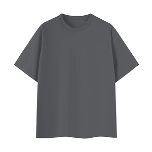 T-shirt décontracté Sorina pour homme en coton à manches courtes et col rond, séchage rapide, rafraîchissant, coupe oversize et carrée, couleur unie, style sport universitaire - Product Image 3