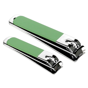 Cortauñas de Acero Inoxidable ZH INTERNATIONAL con Mango Verde, Hoja Plana y Punta Redondeada, Portátil para Uso en Dedos, Tamaño Adulto - Product Image 2