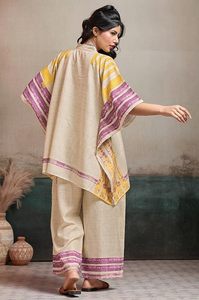 Premium <b>Linen</b> Women Co-ord Set Digital Print Summer Wear Office Wear - Product Image 2