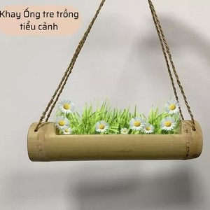 Jardinière murale en bambou, pot à fleurs en tube de bambou naturel, taille personnalisée, support mural pour plantes en bambou, décoration de jardin - Product Image 4