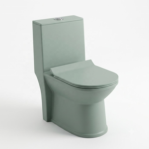โถสุขภัณฑ์เซรามิกแบบมินิมอลทรงยาวติดพื้น ระบบ S/P-trap แบบ Washdown ดีไซน์เนอร์ - Product Image 1
