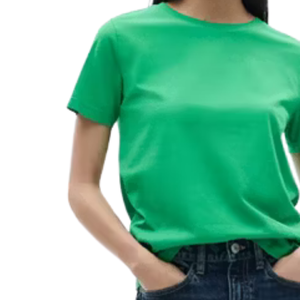 เสื้อยืดคอกลมแขนสั้นทรงคลาสสิกสำหรับผู้หญิง ทรงปกติ เรียบง่าย สบายๆ รับผลิตตามสั่ง ขายส่ง เสื้อผ้าฝ้ายเจอร์ซีย์ สำหรับใส่ทุกวัน - Product Image 3