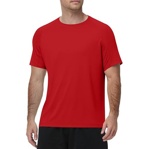 Chemise rouge pour homme à manches courtes, séchage rapide, protection UV, pour la plage, la pêche et les sports de plein air - Product Image 1