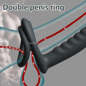 Vibratore Plug anale indossabile all'ingrosso con doppio Dildo a penetrazione con anelli per il cazzo orgasmo G Spot Massage Strapon Dildo vibratore