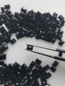 Onyx noir naturel, taille baguette 4x3MM, pierres précieuses de qualité supérieure pour la fabrication de bijoux - Product Image 5