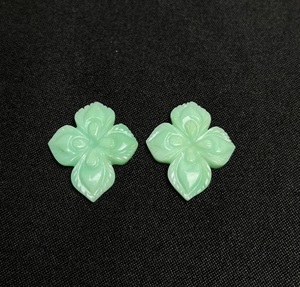 Venta al por Mayor de Gemas Naturales de Aventurina Verde Talladas a Mano en Forma de Flor de Orquídea, Cristales Sueltos para Joyería - Product Image 4