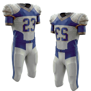 Uniforme de football américain de qualité supérieure, réfléchissant, respirant, design extérieur personnalisé, 25 ensembles MOQ, 100% polyester, sur mesure - Product Image 2