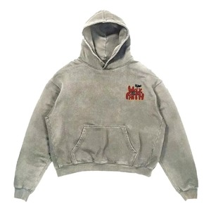 100% Cotton Custom Hoodie Heavyweight Oversized Sweatshirt Unisex Blank Hooded Pullover with Logo Printing Wholesale - Product Image 2