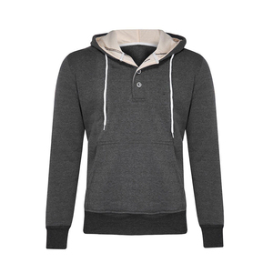 Sweat à capuche OEM pour homme grande taille, 100% coton, hiver, style urbain tendance, épaules tombantes, manches longues, couleur unie, coupe décontractée classique - Product Image 1
