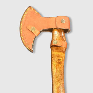 Hache en acier de Damas, artisanale, tête en acier forgé, manche en bois naturel, collection classique, outil de présentation - Product Image 2