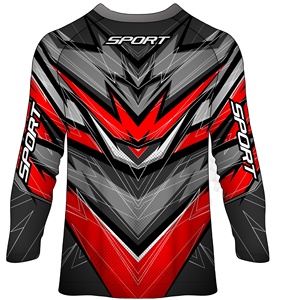 Maillot de motocross confortable, design personnalisé, coupe-vent, sublimation, respirant et esthétique. - Product Image 4