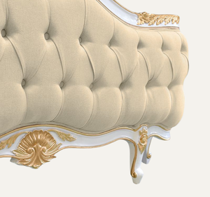 Cama King Size Tapizada de Lujo Estilo Europeo, Cabecera Acolchada de Madera de Caoba, Muebles de Dormitorio - Product Image 5