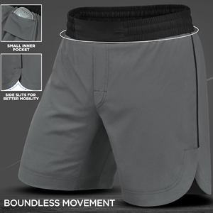 Shorts MMA personnalisés imprimés, tissu à séchage rapide, shorts légers et flexibles pour hommes, shorts MMA en microfibre - Product Image 2