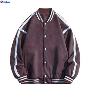 แจ็คเก็ตวาร์ซิตี้แบบกำหนดเองคุณภาพสูง ปักลายเชนิลล์สีเขียว สไตล์วินเทจ ฮิปฮอป กันลม เป็นมิตรกับสิ่งแวดล้อม สำหรับผู้ชาย เล่นเบสบอล - Product Image 5