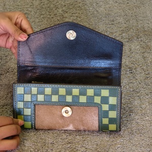 Venus Leather Were Designer Luxury Hand Tooled Carving Cowhide Wristlet Clutch <b>Wallet</b> <b>RFID</b> Protection Large Capacity Button - Product Image 2