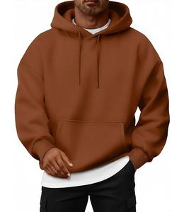 Nueva Colección Sudadera con Capucha para Hombre, 100% Algodón, Forrada, Manga Larga, Cuello Caído, Color Sólido, Cómoda, Tallas Grandes, Personalizable - Product Image 1