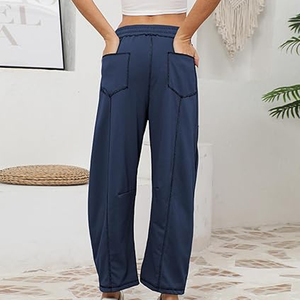 Women OEM Cargo Pants Wide Leg Sweatpants High Waist <b>Drawstring</b> Casual Loose Fit Streetwear - Product Image 5