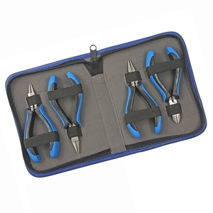 High-quality Stainless Steel Jewelry <strong>Making</strong> Pliers <strong>Kit</strong> 4 Pieces Ergonomic Handles 120mm Chain Nose Flat Nose Side Cutter - Product Image 1
