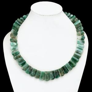 Natural Green Moss Agate <b>Statement</b> <b>Necklace</b> Cleopatra Egyptian Style Gemstone <b>Necklace</b> Fancy Beach Jewelry <b>Necklace</b> Handmade - Product Image 6