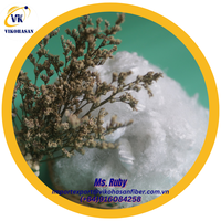 Prix de gros usine VIKOHASAN Fibre de polyester en continu 100% recyclable certifiée OEKO-TEX 15D H Blanc brillant creux ignifuge