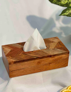 Caja de Almacenamiento para Servilletas, Ecológica, Hecha a Mano, de Madera de Acacia 100% Natural - Product Image 4