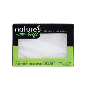 Savon à l'huile de coco vierge Premium Nature's Gift 90G, savon de coco naturel pur, commande en gros, fournisseur d'exportation - Product Image 1