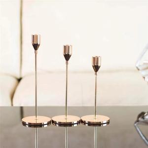 Modern <b>Brass</b> <b>Candlestick</b> Holder Set of 3 Tiered Design Home Decoration Durable Metal Candle Holders - Product Image 1
