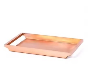 Bandeja de Cobre Estilo Rústico Hecha a Mano, Bandeja Metálica para Servir Comida, Plato para Mesa de Comedor, Cocina, Restaurante, Hotel, Venta al por Mayor - Product Image 1