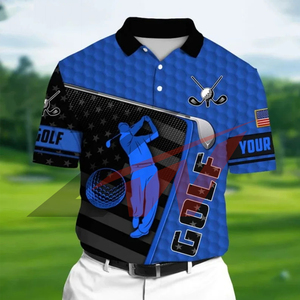 Chemises de golf à manches courtes pour l'été, vêtements de golf à séchage rapide, personnalisables, avec tissu respirant et flexible - Product Image 5
