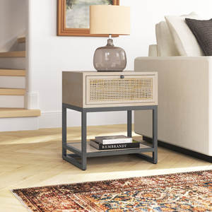 Mesita DE NOCHE DE CAÑA ancha de 19,5'' - Product Image 3