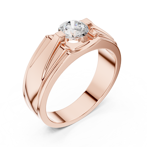 Bague solitaire pour homme en or jaune avec diamant de laboratoire – Bijou de luxe moderne pour fiançailles et alliance - Product Image 6