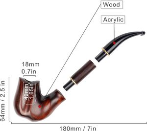 Tobacco Pipe, Collectable Series, Hand Carved from Pear Wood, Fits 9mm Filter (Dali) altamash craft - Product Image 3