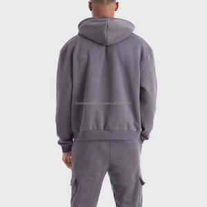 Meilleur survêtement de jogging vintage en coton du Pakistan pour hommes, pantalon à capuche évasé imprimé bouffant, délavé au soleil et à l'acide - Product Image 4