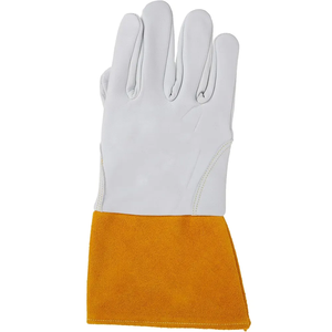 Distil Pro Durable 14-Inch AB Level Brown Leather Heat-Resistant Fireproof Eco-Friendly Outdoor TIG Welding <b>Gloves</b> Straight - Product Image 3