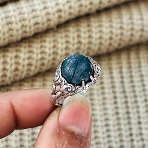 <b>Mens</b> Tribal Turquoise Brass <b>Ring</b> <b>Silver</b> Plated Gothic Claw <b>Ring</b> Punk Biker Statement Wholesale <b>Ring</b> - Product Image 6