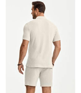 T-shirt en toile tricotée pour homme, personnalisable, de haute qualité, à manches courtes, couleur unie, séchage rapide, style urbain, vente en gros - Product Image 2