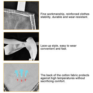 Aluminized Heat Resistant <b>Apron</b> for Foundry Welding Furnace <b>Work</b> High Temperature Protection Fire Resistant Safety <b>Apron</b> Silver - Product Image 3